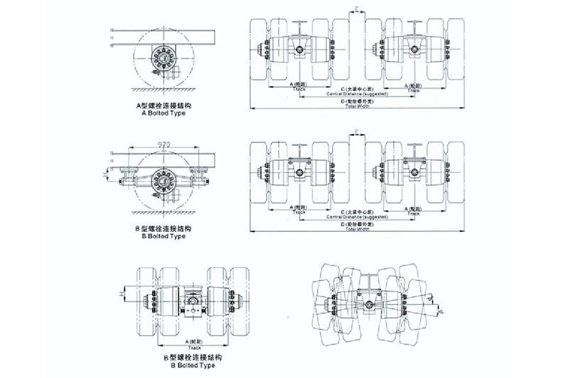 一线两轴悬挂车桥